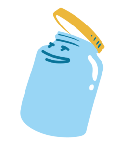 Illustration d'un déchet de bocal en verre