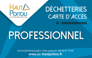 Carte professionnelle d'accès aux déchèteries