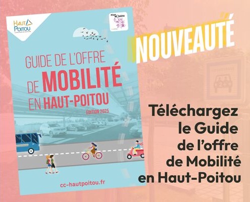 Affiche du guide de l’offre de mobilité en Haut-Poitou 2025