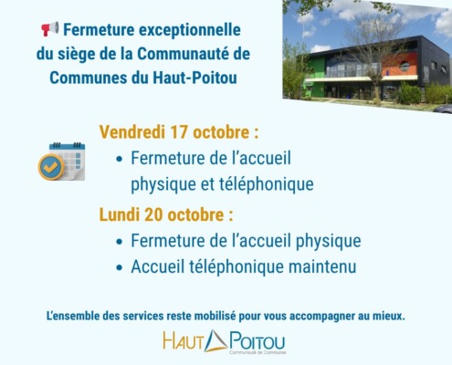 fermeture exceptionnelle cchp