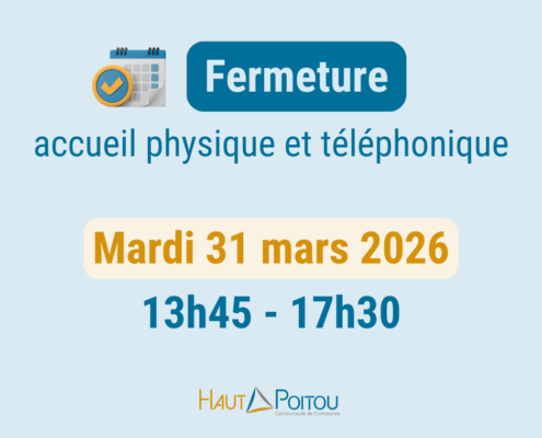 fermeture de la communauté de communes du haut-poitou le 31 mars après midi